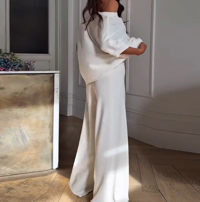 🌸Spring Specials 60% OFF🌸Women’s Casual One Shoulder Top & Pants Two-Piece Set