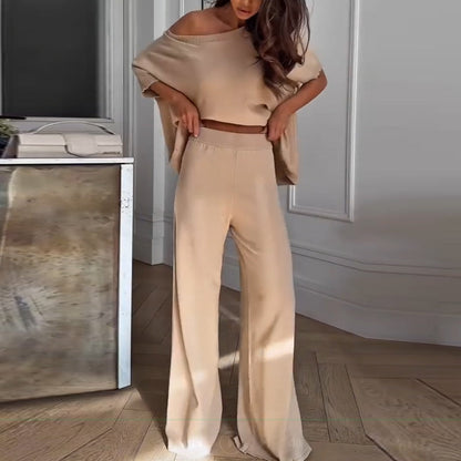 🌸Spring Specials 60% OFF🌸Women’s Casual One Shoulder Top & Pants Two-Piece Set