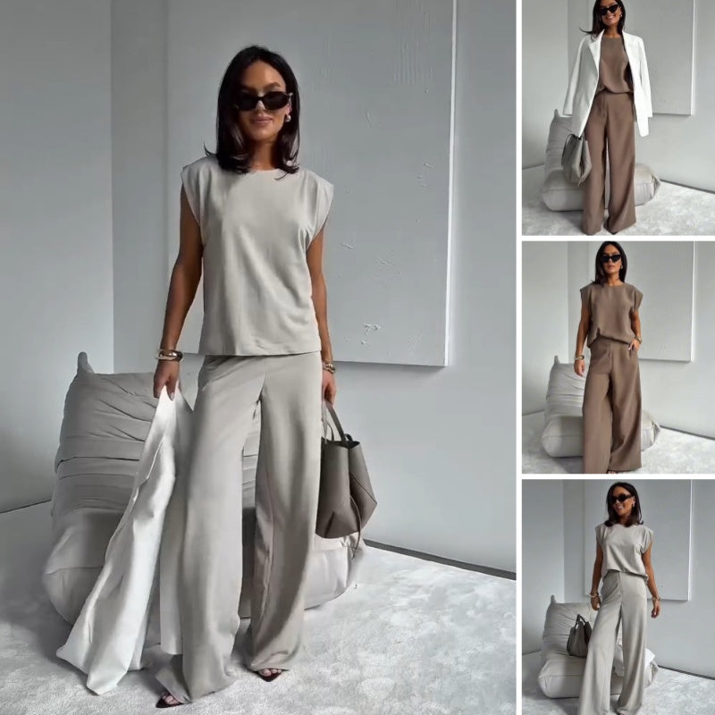 Women’s 2-Piece T-Shirt & Wide Leg Dress Pants Set❤️❤️Today's Promotion - 49% OFF