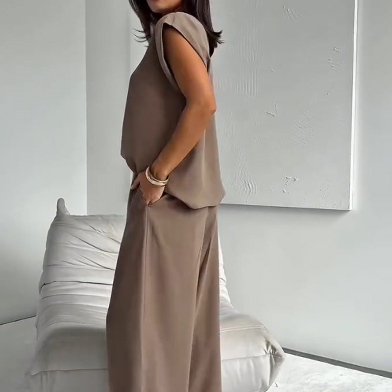 Women’s 2-Piece T-Shirt & Wide Leg Dress Pants Set❤️❤️Today's Promotion - 49% OFF