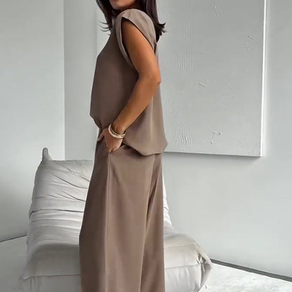 Women’s 2-Piece T-Shirt & Wide Leg Dress Pants Set❤️❤️Today's Promotion - 49% OFF