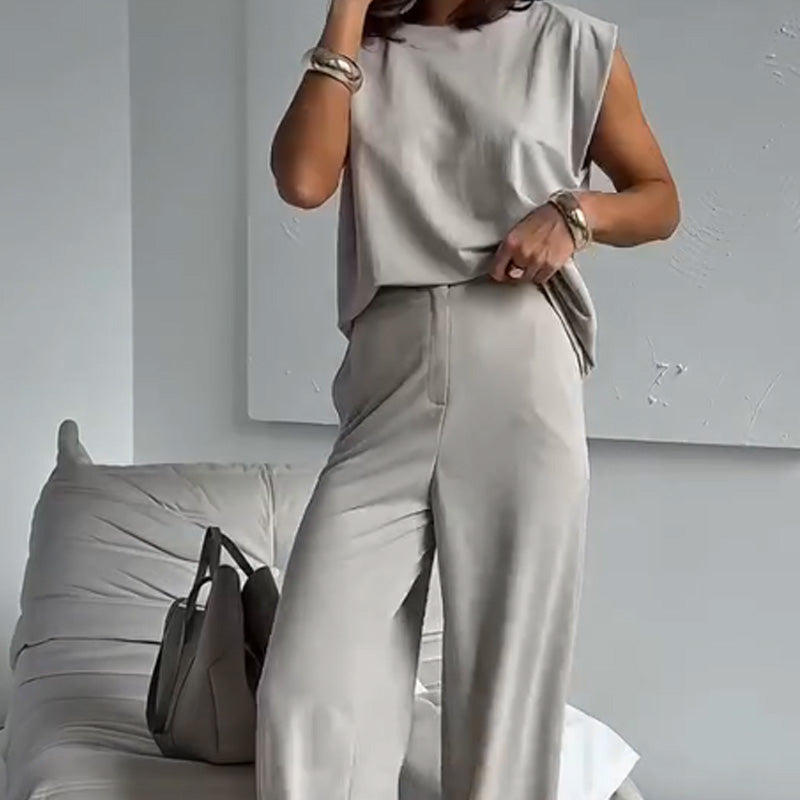 Women’s 2-Piece T-Shirt & Wide Leg Dress Pants Set❤️❤️Today's Promotion - 49% OFF