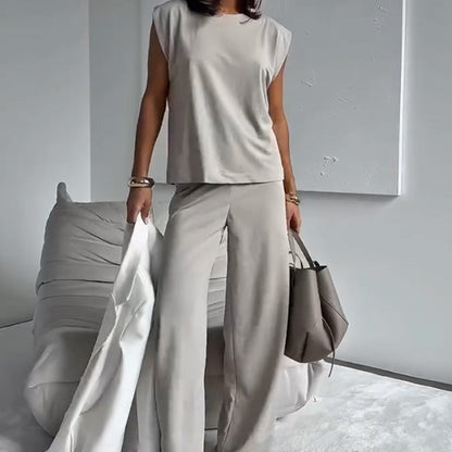 Women’s 2-Piece T-Shirt & Wide Leg Dress Pants Set❤️❤️Today's Promotion - 49% OFF