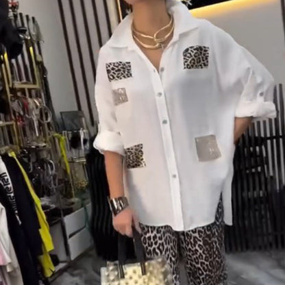 💖 50% off sale! Free Shipping 💖 Women's Casual Fashion Leopard Print Two Piece Set