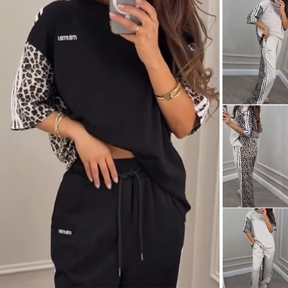 🌺2025 New Arrive - 50% OFF🌺Leopard Print Patchwork Sweatshirt