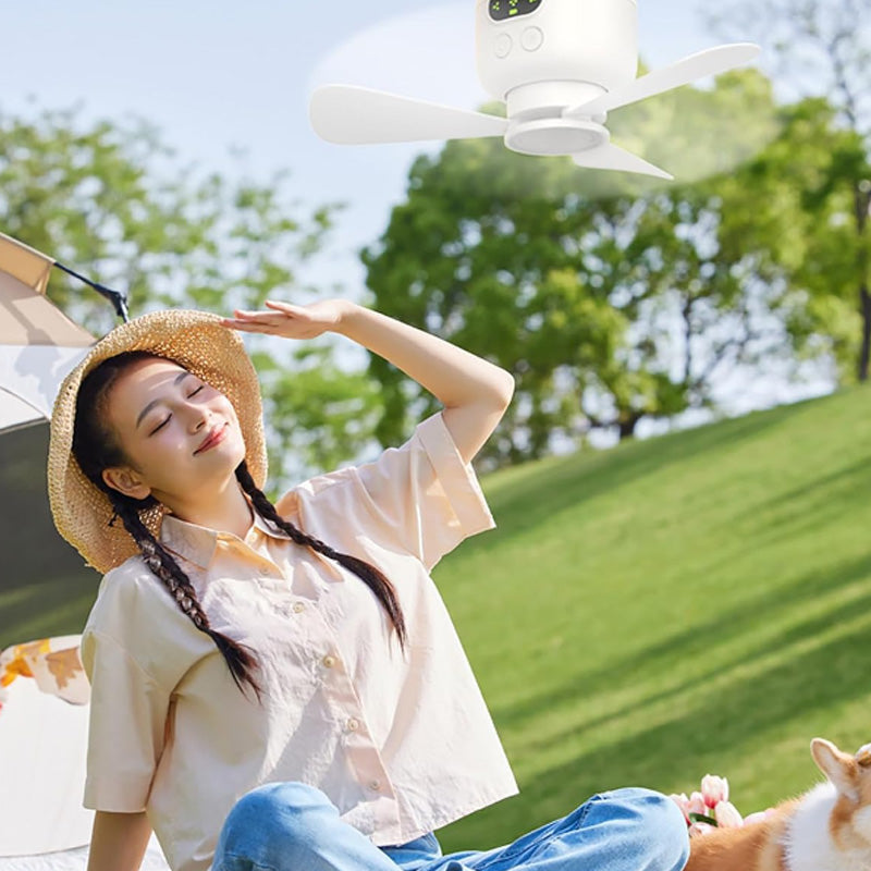 🌬️✨A rechargeable ceiling fan with LED lights