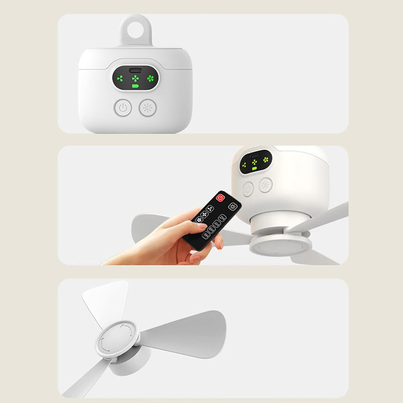🌬️✨A rechargeable ceiling fan with LED lights