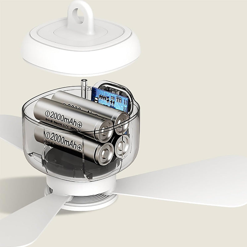 🌬️✨A rechargeable ceiling fan with LED lights