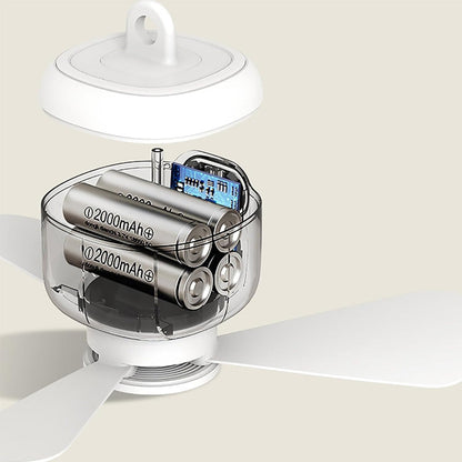 🌬️✨A rechargeable ceiling fan with LED lights