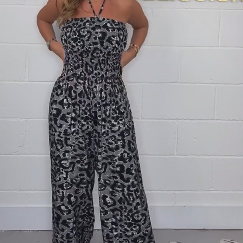 🐆LAST DAY SALE 49% OFF🐾Women's Stylish Leopard Print Loose Jumpsuit