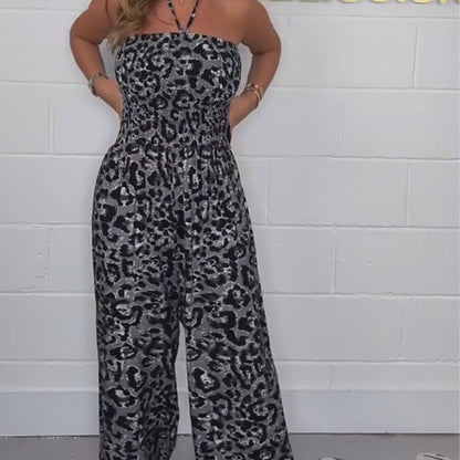 🐆LAST DAY SALE 49% OFF🐾Women's Stylish Leopard Print Loose Jumpsuit
