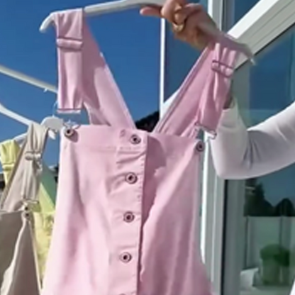 👗Sweet and casual essential! Adjustable shoulder strap solid color women's jumpsuit✨