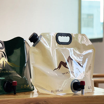 🏕️ Outdoor Collapsible Water Container Bag – 8L Capacity, Knob Faucet, Foldable