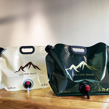 🏕️ Outdoor Collapsible Water Container Bag – 8L Capacity, Knob Faucet, Foldable