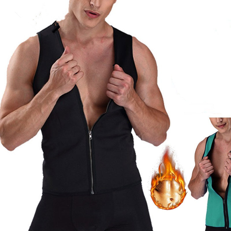 💥Men's Workout Zipper Body Shaper Tank Top