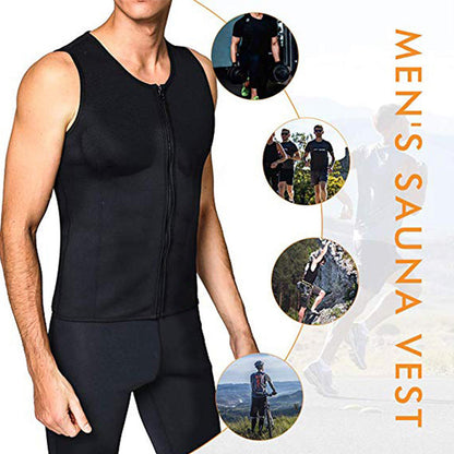 💥Men's Workout Zipper Body Shaper Tank Top