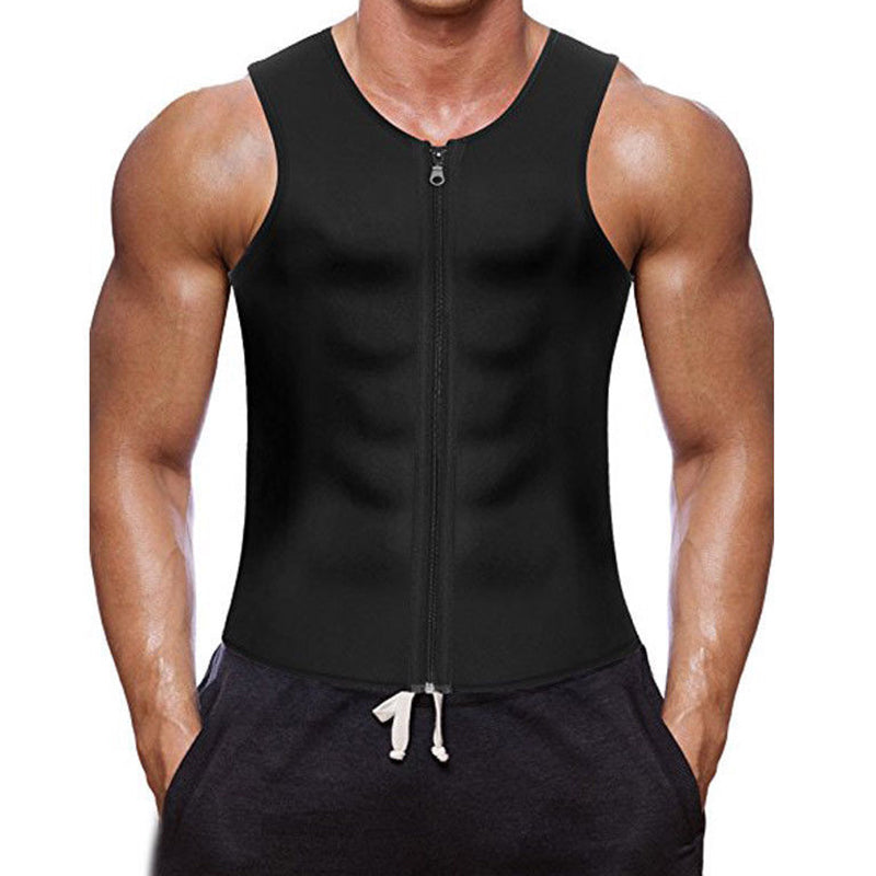 💥Men's Workout Zipper Body Shaper Tank Top