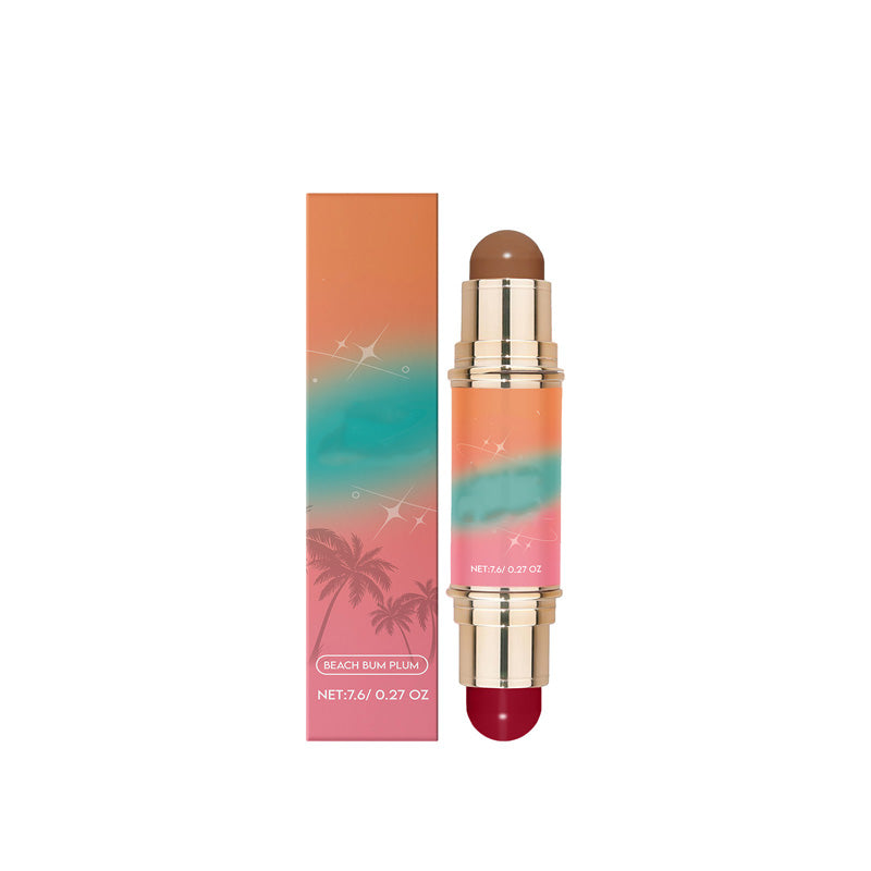 Portable Lightweight Matte Contour & Blush Dual-Ended Stick