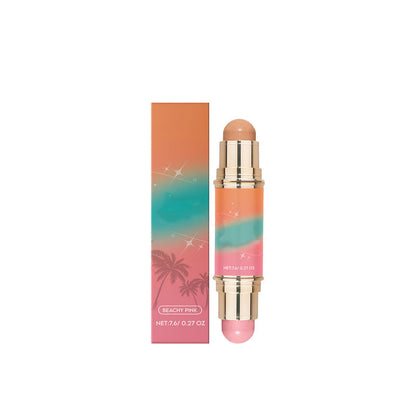 Portable Lightweight Matte Contour & Blush Dual-Ended Stick