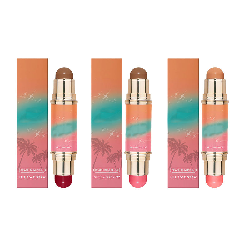 Portable Lightweight Matte Contour & Blush Dual-Ended Stick