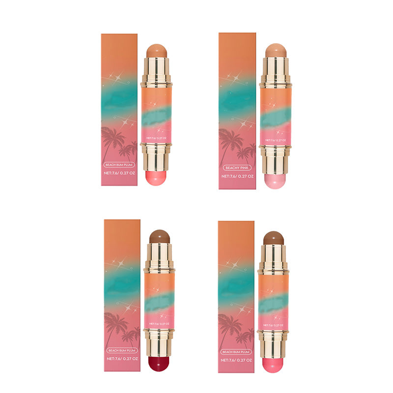 Portable Lightweight Matte Contour & Blush Dual-Ended Stick