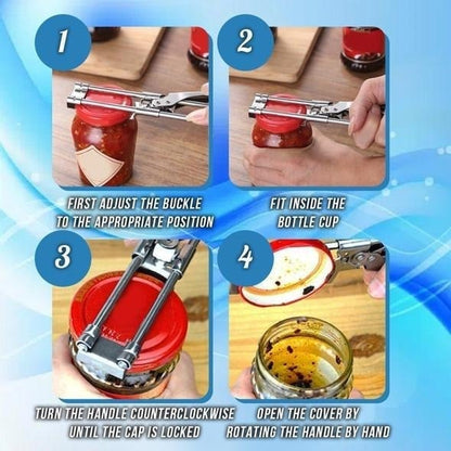 Adjustable Stainless Steel Jar & Bottle Opener