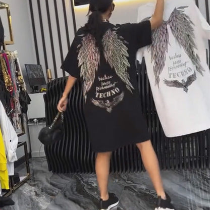 Women’s Oversized Glitter T-Shirt Dress