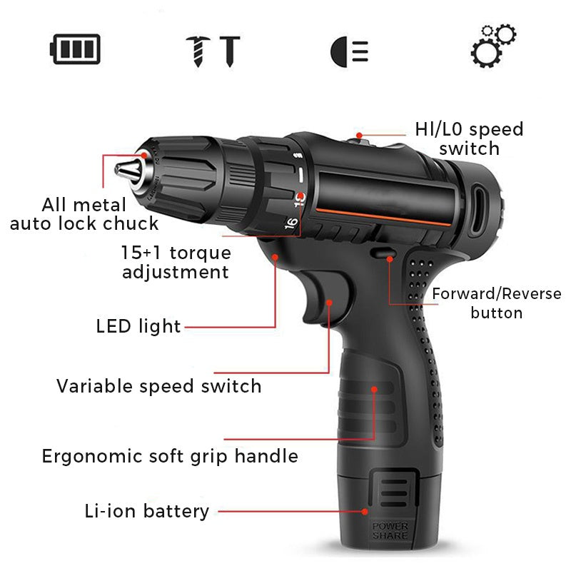 ⚡Limited time 50% OFF-Electric Cordless Drill with Battery ＆ Charger🚀Free shipping🚀