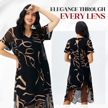 💥Special Sale 49% OFF💝✨Flowy V-Neck Printed Long Dress