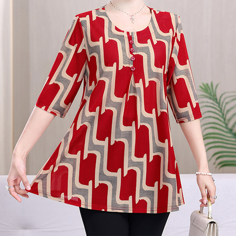 Women's Versatile Casual Printed Top