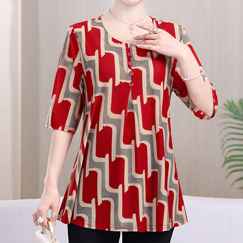 Women's Versatile Casual Printed Top