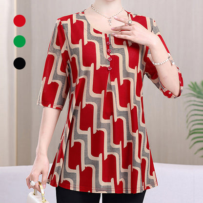 Women's Versatile Casual Printed Top