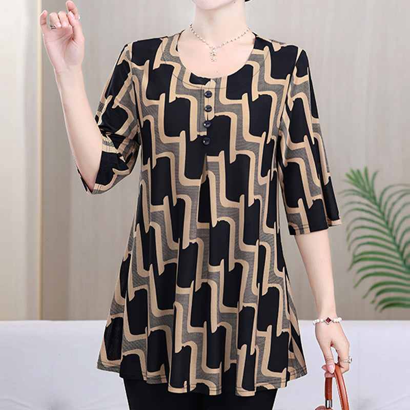 Women's Versatile Casual Printed Top