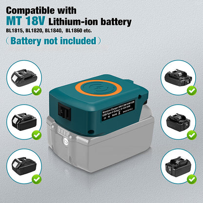 Wireless Charger Power Inverter for 18V Batteries