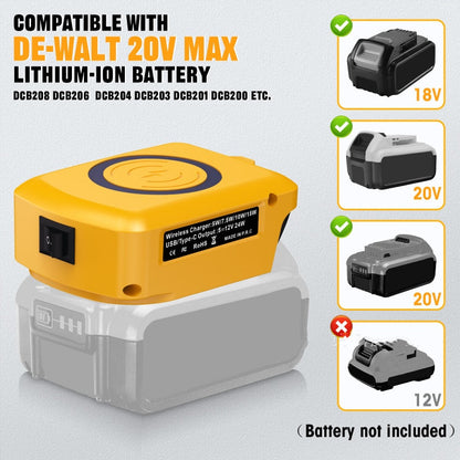 Wireless Charger Power Inverter for 18V Batteries