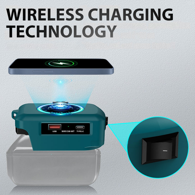 Wireless Charger Power Inverter for 18V Batteries