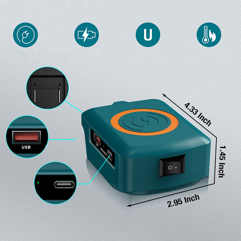 Wireless Charger Power Inverter for 18V Batteries