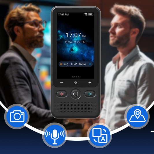 💎2-in-1 Portable Translation Device – Real-Time Voice & Camera Translation in 138 Languages, Offline Mode & 1400mAh Battery