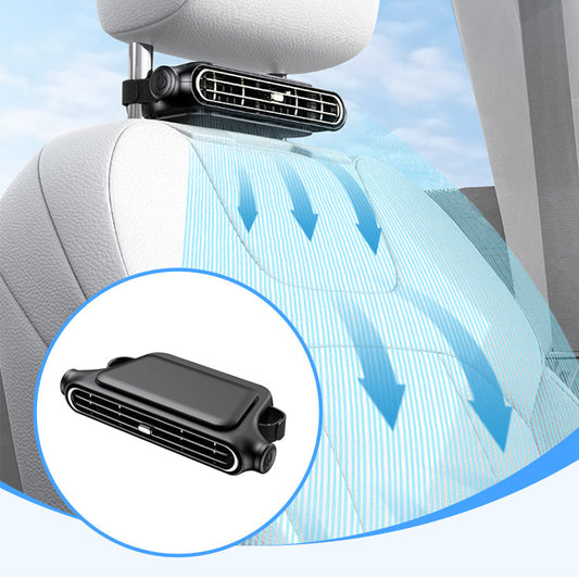 ❄️Car Seat Fan – Dual Turbine & USB Powered – Portable Air Cooler for Summer