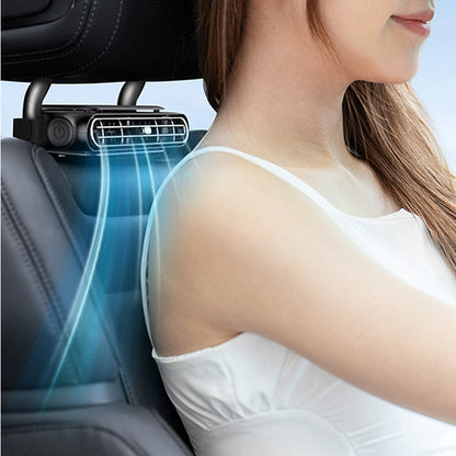 ❄️Car Seat Fan – Dual Turbine & USB Powered – Portable Air Cooler for Summer