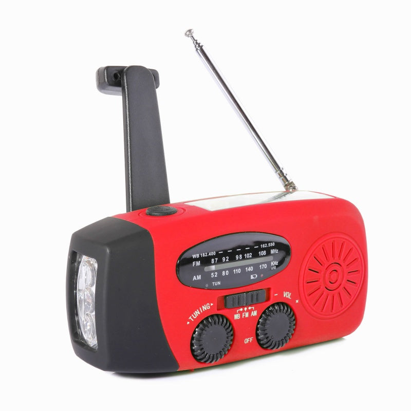 Multifunctional Portable Solar Emergency Radio – Power Bank, Hand Crank & Weather Alert for Outdoor & Crisis Preparedness