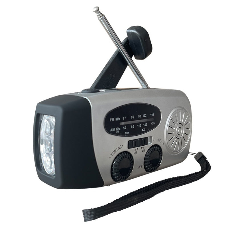 Multifunctional Portable Solar Emergency Radio – Power Bank, Hand Crank & Weather Alert for Outdoor & Crisis Preparedness