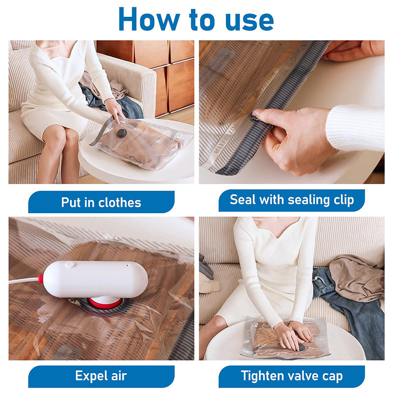 Vacuum Storage Bags with USB Electric Pump