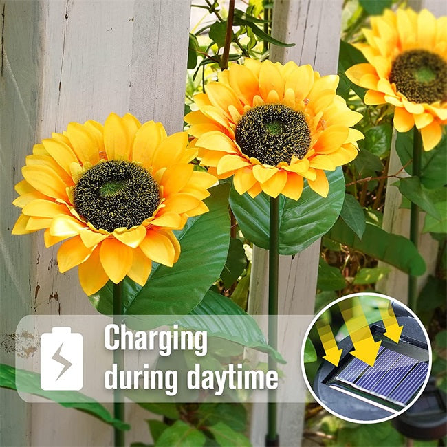 ☀️Sunflower Solar Lights – Auto On/Off, 14H Glow, IP65 Waterproof