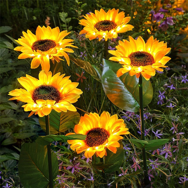 ☀️Sunflower Solar Lights – Auto On/Off, 14H Glow, IP65 Waterproof