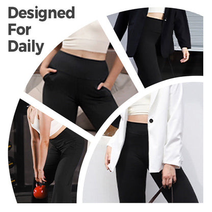 Women's high-waisted stretch yoga pants in a solid color