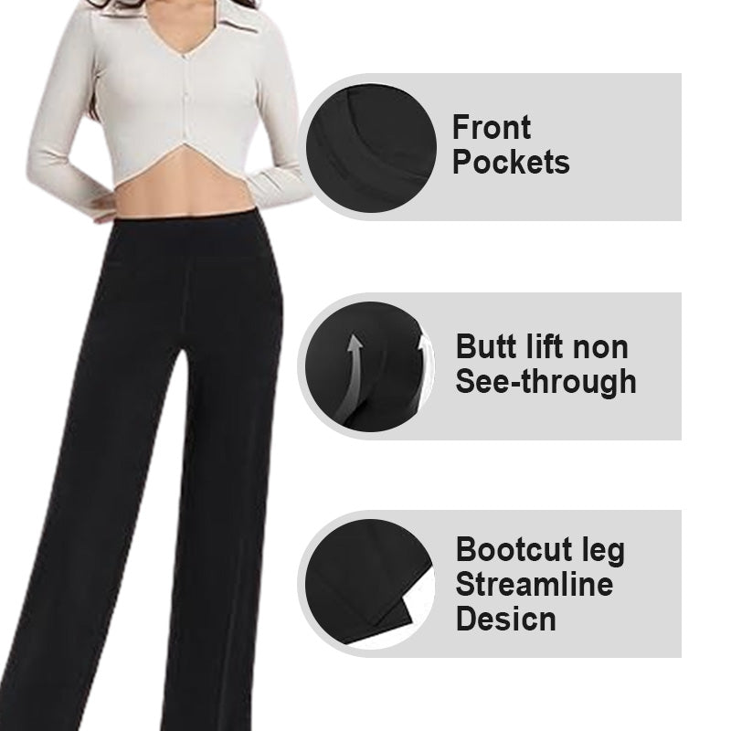 Women's high-waisted stretch yoga pants in a solid color