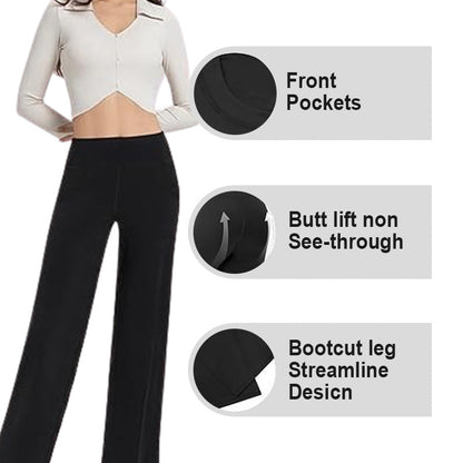 Women's high-waisted stretch yoga pants in a solid color
