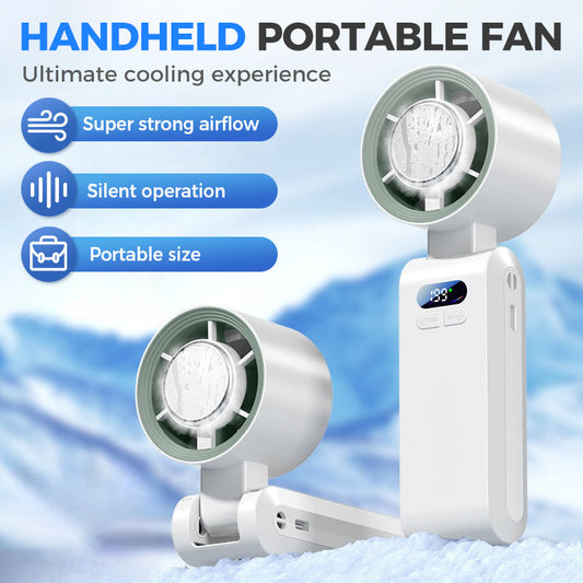 ❄️Handheld Portable Fan with Ice Cooler