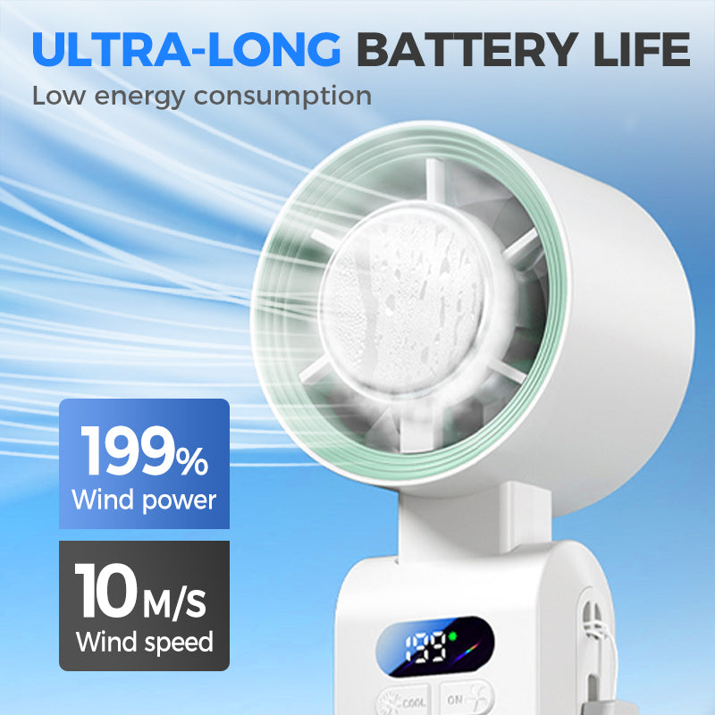 ❄️Handheld Portable Fan with Ice Cooler